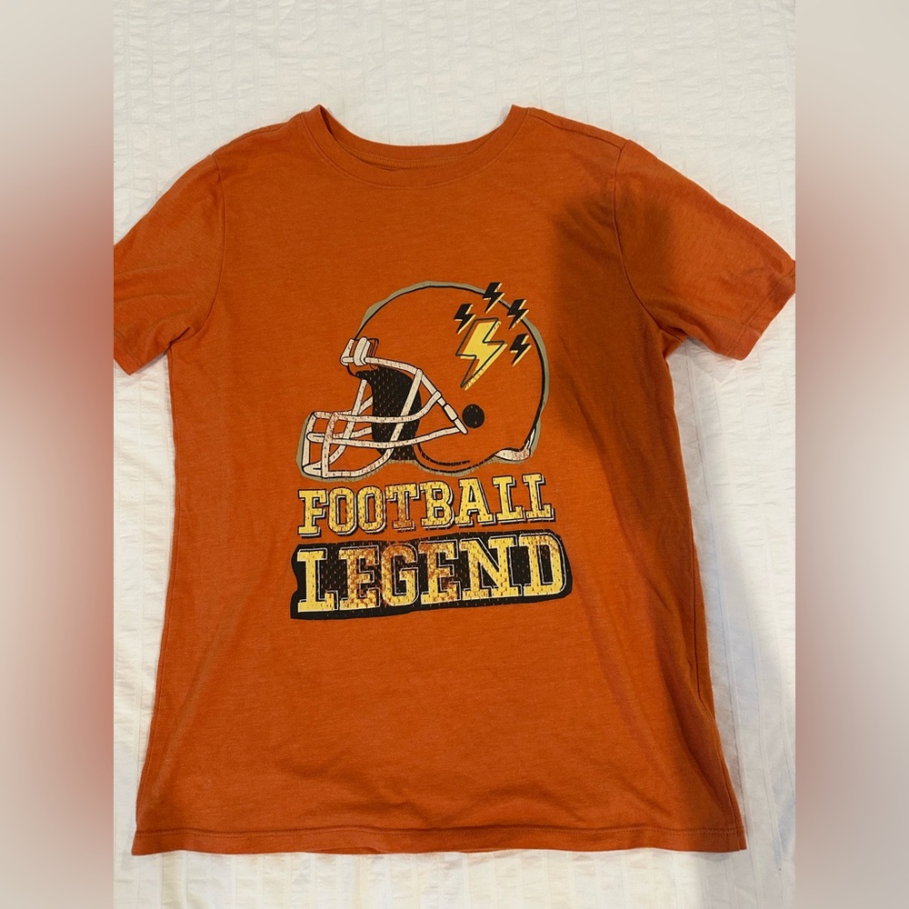 Boys Orange Football Legend Short sleeve T Shirt Cat & Jack